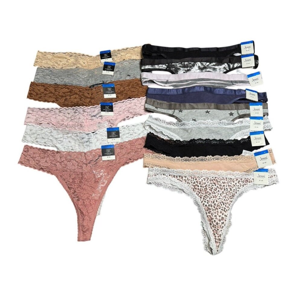 Lot Of 15 INC Jenni‎ Thong XL X-Large Panty Underwear Panties New